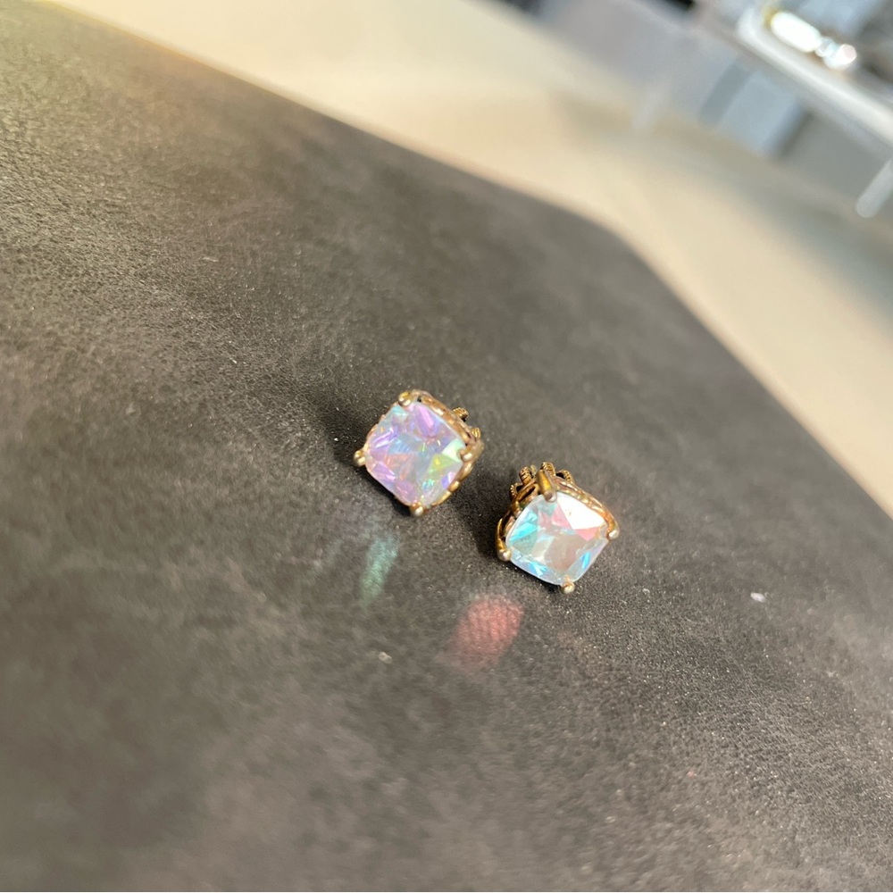 Kate Spade Elegant Gold and Iridescent Stud Earrings